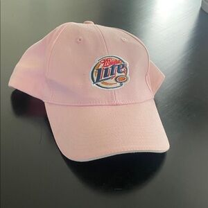 Pink baseball cap miller light